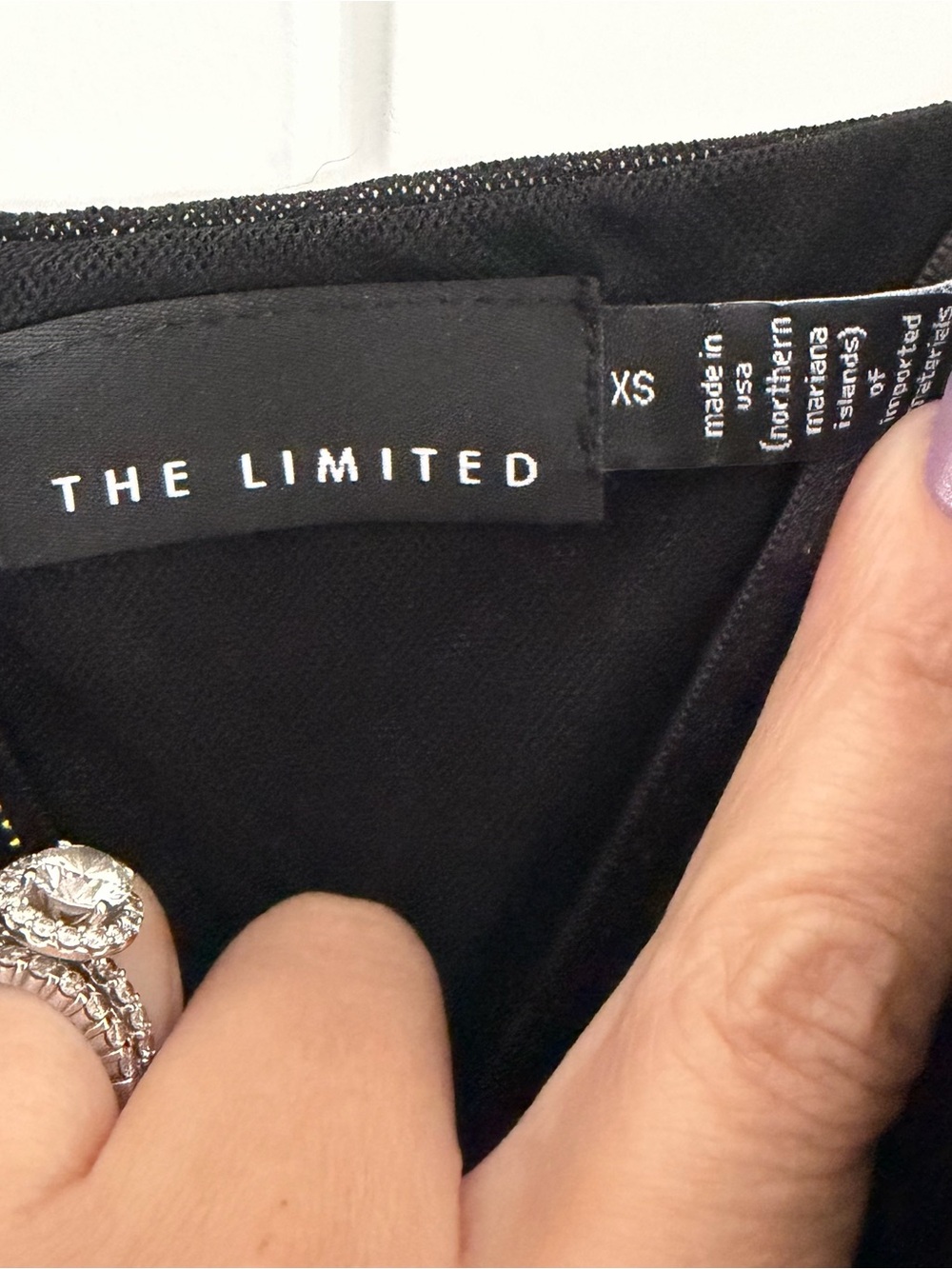 The Limited Black Embellished Tie Front Cami Tank Top XS - Picture 4 of 10